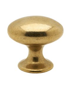 Cabinet Knob Oval 401-40 - Satin Brass