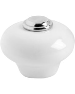 Cabinet Knob 409-32 - Porcelain / Nickel Plated