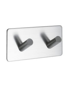 Base 200 2-Hook - Satin Stainless Steel