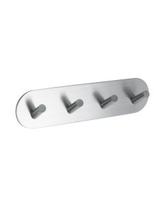 Base 100 4-Hook - Satin Stainless Steel