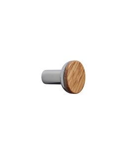 Bis Knob - Wood / Bright Chrome