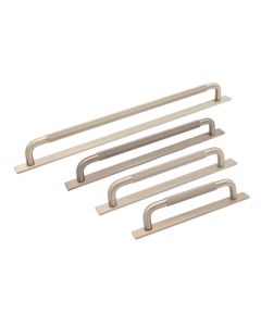 Helix Handle on Backplate - Stainless Steel Look