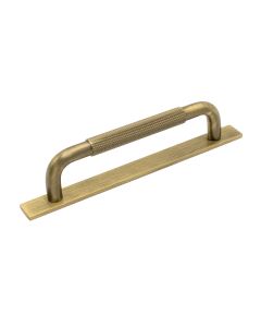 Helix Handle on Backplate - Antique Bronze