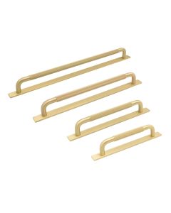 Helix Handle on Backplate - Brass