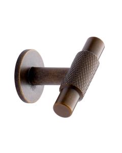 Manor T Knob - Antique Brass