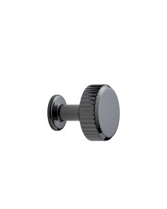 Villa Round Knob - Black Nickel
