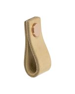 Cabinet Pull Handle Loop - Natural Leather / Copper - Beslag Design
