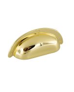 3922 Shell Handle - Polished Brass