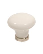 24136 Knob - Porcelain / Chrome - Beslag Design