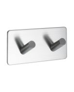 Base 200 2-Hook - Satin Stainless Steel - Beslag Design