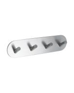 Base 100 4-Hook - Satin Stainless Steel - Beslag Design