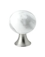 Bead Straight - Knob - Grey Marble 