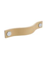 Cupboard Handle Loop - Natural Leather / Chrome - Beslag Design