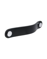 Loop Round Handle - Black leather / Polished Chrome - Beslag Design