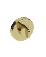 Round Premium Line Toilet Lock - Polished Brass